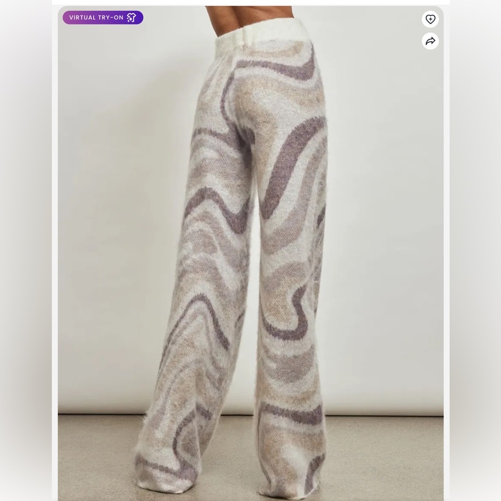 Twenty Montreal Mohair Blend Wide Leg Sweater Pants Women’s M NWT
